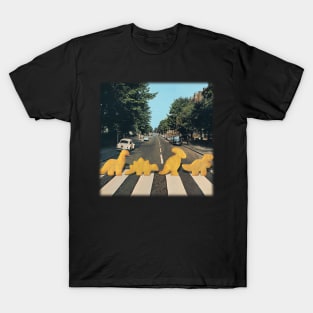 Dinosaur chicken nuggets - nuggie road T-Shirt